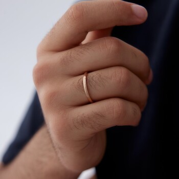 2.00 mm Mat Bombe Klasik Erkek Alyans - Tülay Alyans