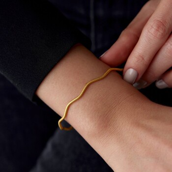 22 Ayar 10.00 Gr Dalga Bilezik - Şen Bilezik (1)