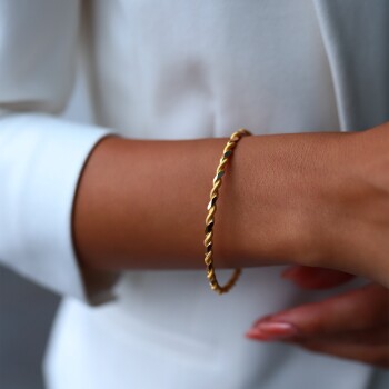 22 Ayar 10.00 Gr İkili Burma Bilezik - Şen Bilezik