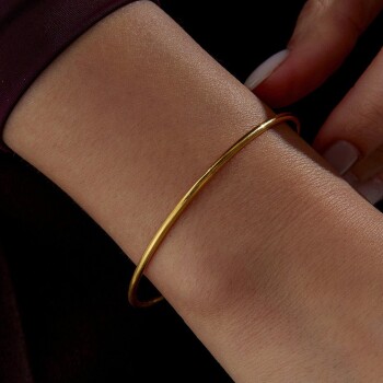 22 Ayar 10.00 Gr Parlak Düz Ajda Bilezik - Şen Bilezik