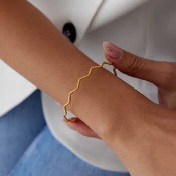 22 Ayar 10.00 Gr Sık Zig zag Bilezik - Şen Bilezik