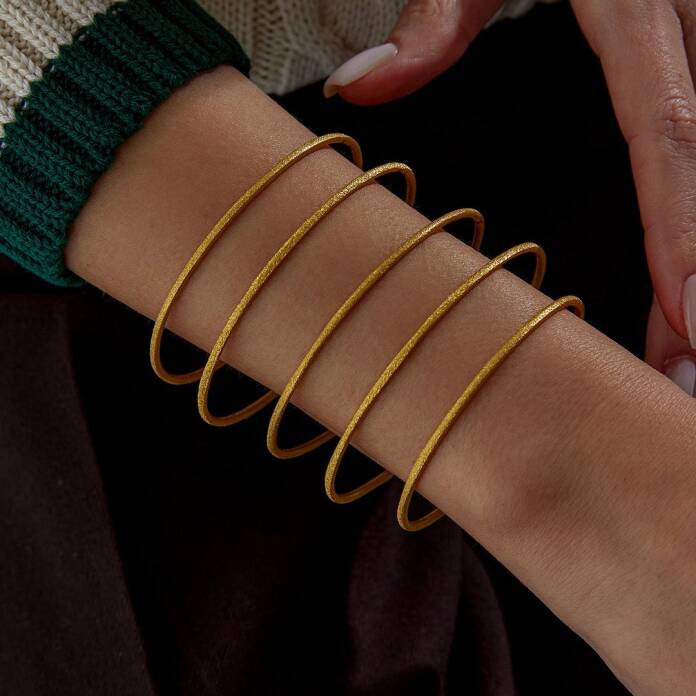 22 Ayar 10.00 Gr Simli Ajda Bilezik - 2