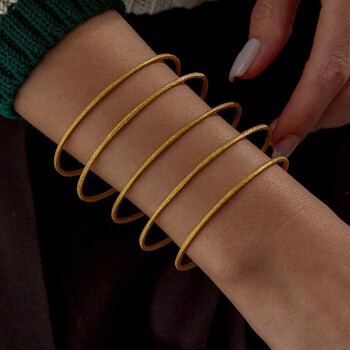 22 Ayar 10.00 Gr Simli Ajda Bilezik - Şen Bilezik