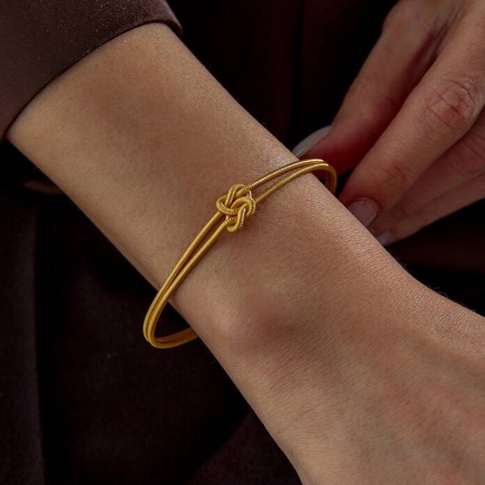 22 Ayar 15.00 Gr Çift Düğüm Bilezik - 1