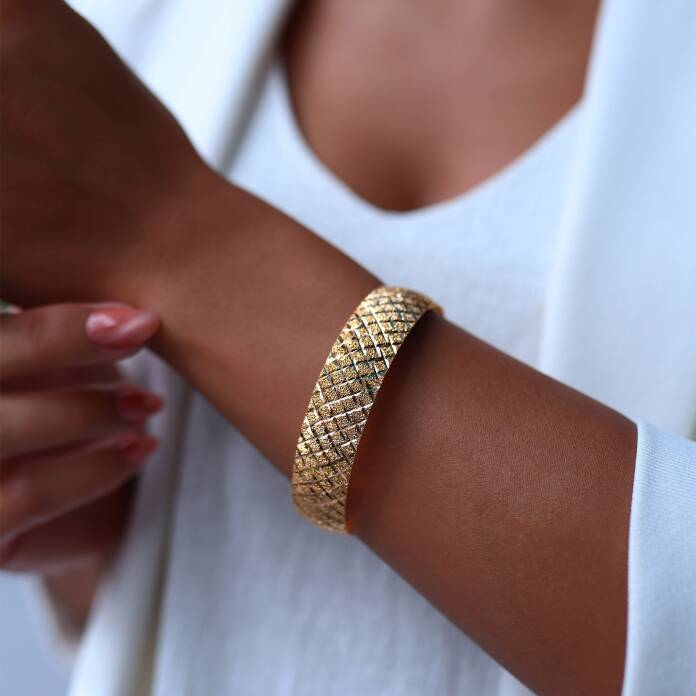 22 Ayar 20 Gr Dörtgen Kalemli Bilezik - 1