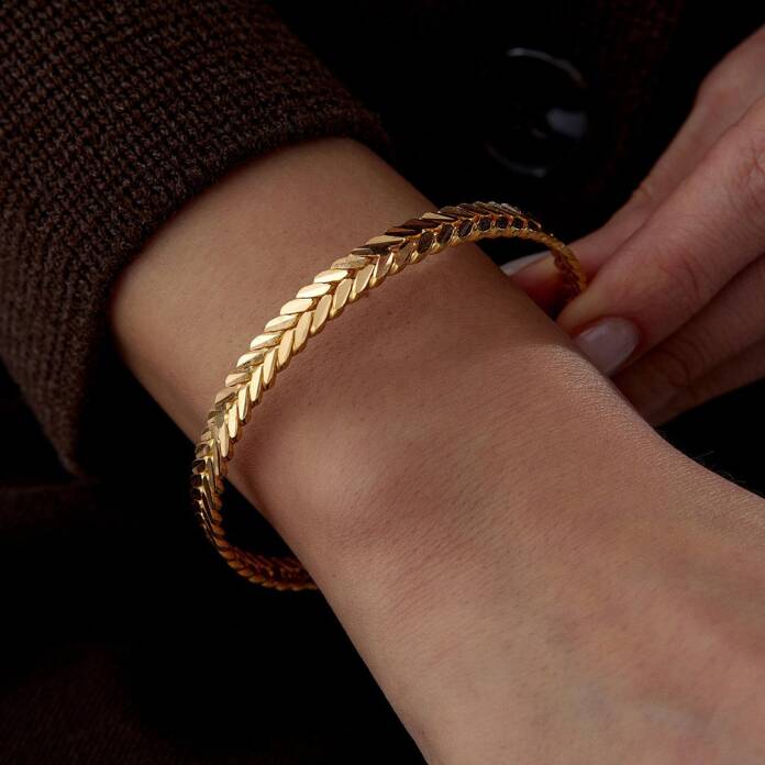 22 Ayar 25.00 Gr Başak Burma Bilezik - 2