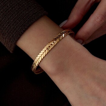 22 Ayar 25.00 Gr Başak Burma Bilezik - Şen Bilezik