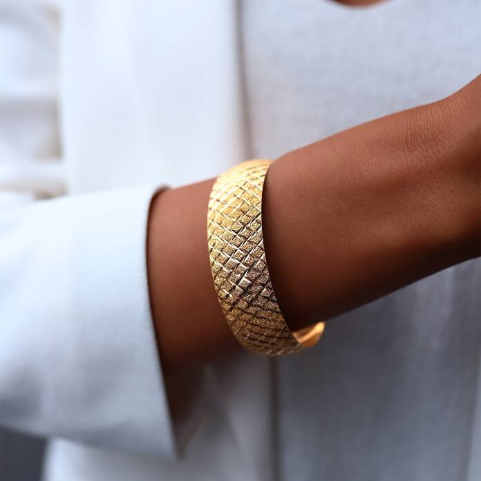 22 Ayar 30 Gr Dörtgen Kalemli Bilezik - 1