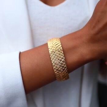 22 Ayar 30 Gr Dörtgen Kalemli Bilezik - Şen Bilezik (1)