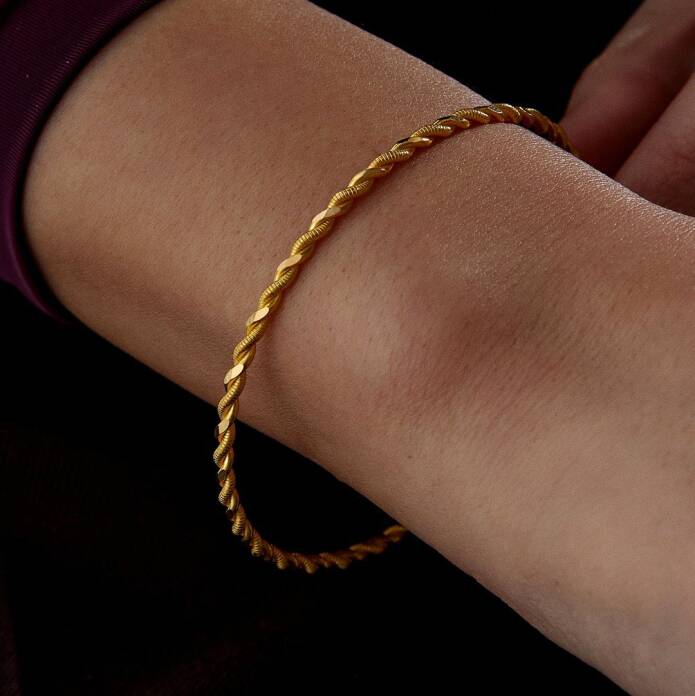 22 Ayar 8.00 Gr İkili Burma Bilezik - 3