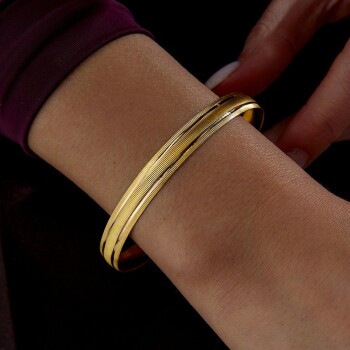 22 Ayar 8.00 Gr Ray Çizgili Bilezik - Şen Bilezik