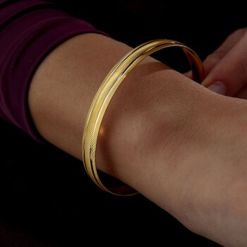 22 Ayar 8.00 Gr Ray Çizgili Bilezik - Şen Bilezik (1)