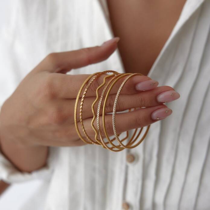 22 Ayar 8.00 Gr Sık Zig zag Bilezik - 4