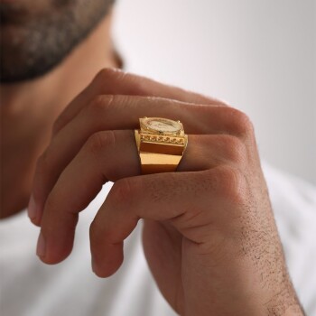 22 Ayar Ata Çeyrek Erkek Yüzük - C.sümer (1)