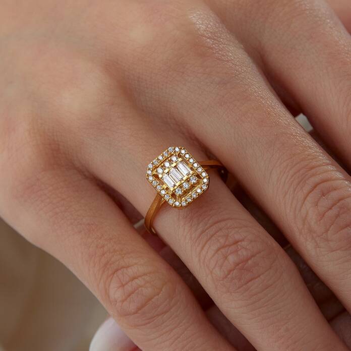 22 Ayar Baget Yüzük - 1