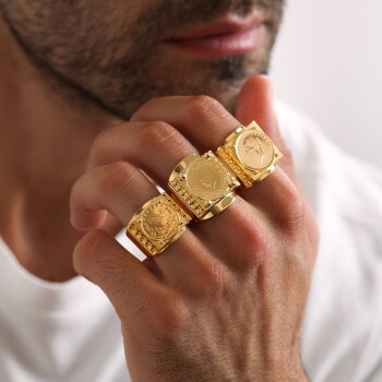 22 Ayar Çeyrek Altın Erkek Yüzük - 3