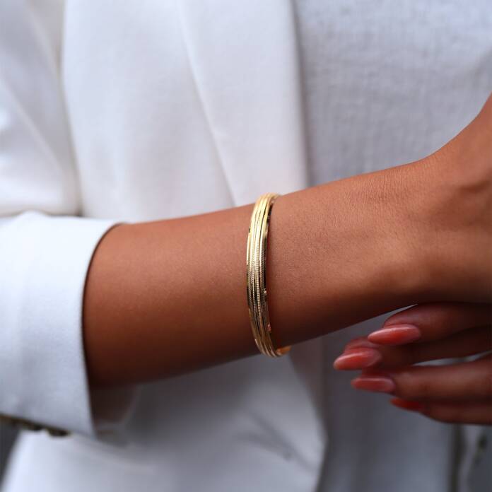 22 Ayar Çizgili Bilezik - 1