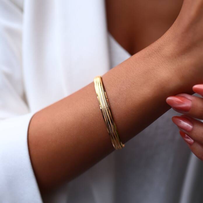 22 Ayar Çizgili Bilezik - 2