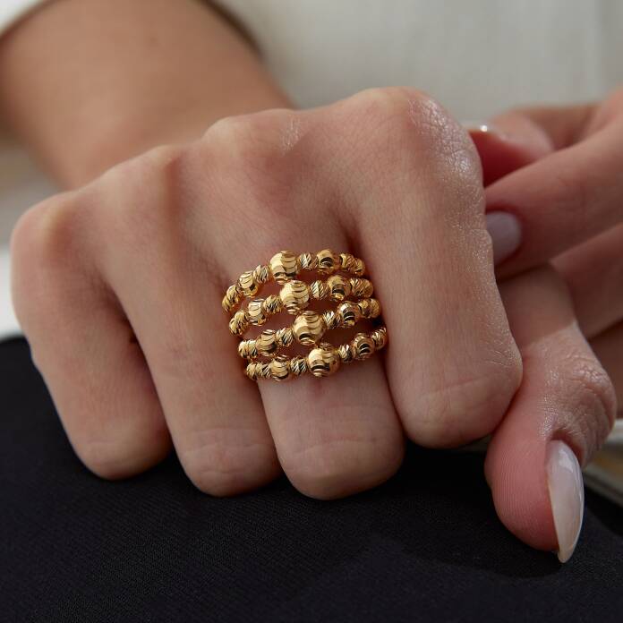 22 Ayar Dorica Sıralı Yüzük - 1