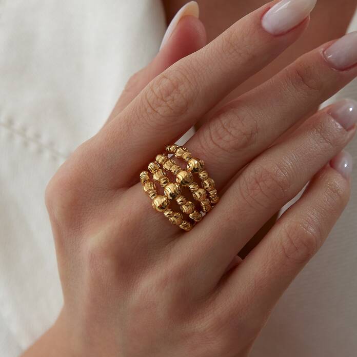 22 Ayar Dorica Sıralı Yüzük - 2