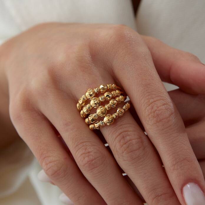 22 Ayar Dorica Sıralı Yüzük - 3