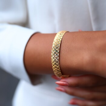 22 Ayar Dörtgen Bilezik - Şen Bilezik (1)