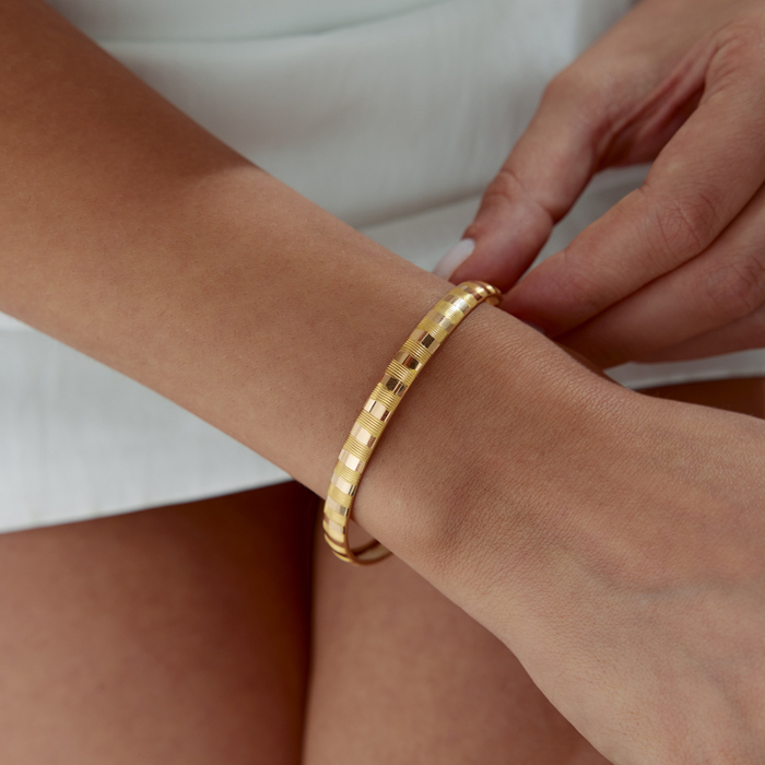 22 Ayar Düz Çizgili Bilezik - Şen Bilezik