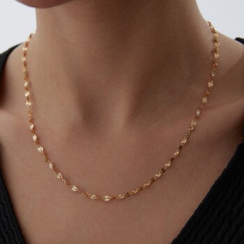 22 Ayar Güneşli Boomerang Zincir - Taç