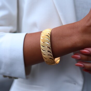 22 Ayar Kıvrımlı Parlak Bilezik - Şen Bilezik (1)