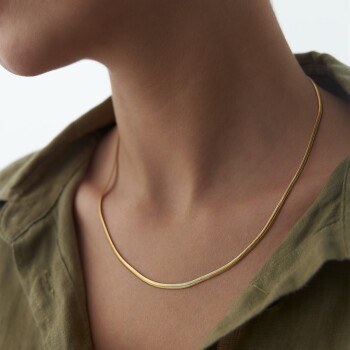 22 Ayar Medium Balık Sırtı Zincir - Taç