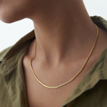 22 Ayar Medium Balık Sırtı Zincir - Taç (1)