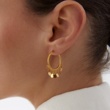 22 Ayar Pul Sallantılı Küpe - C.sümer