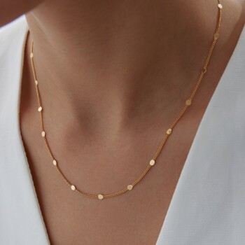 22 Ayar Sade Pul Zincir - Taç