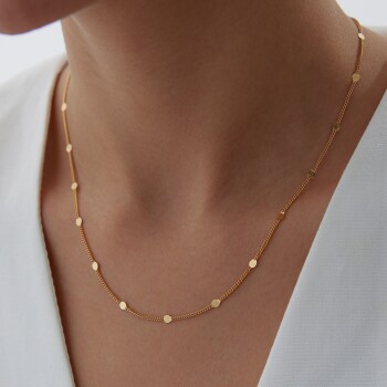 22 Ayar Sade Pul Zincir - Taç (1)