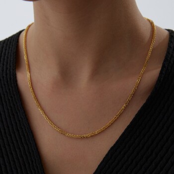 22 Ayar Sipiga Zincir - Taç