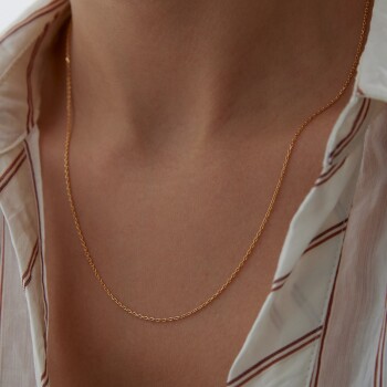 22 Ayar Slim Ataç Zincir - Taç (1)