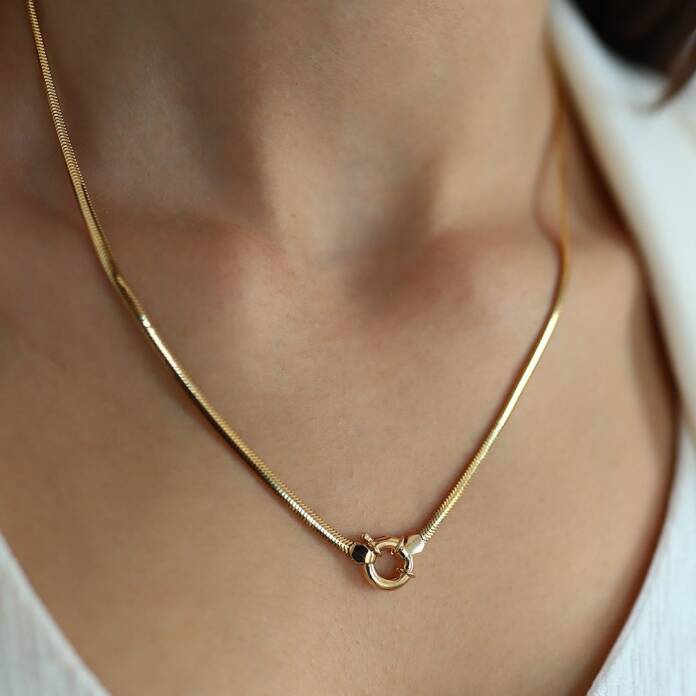 2.50 mm Gemici Kilit Balık Sırtı Zincir - 1