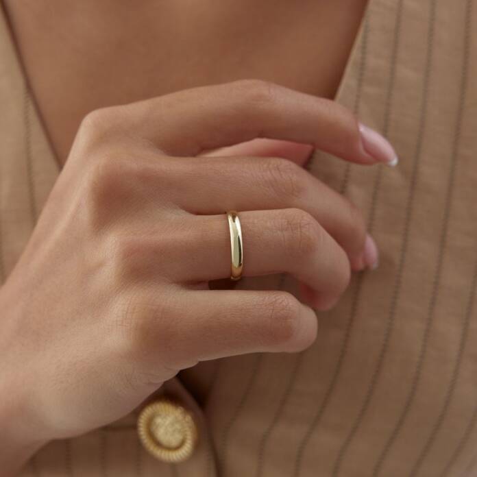 3.0 mm Klasik İçi Boş Düz Alyans - 2