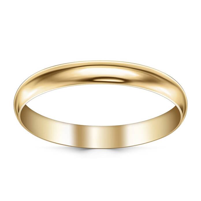 3.0 mm Klasik İçi Boş Düz Alyans - 3