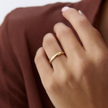 3.0 mm Taşlı Bombe Klasik Alyans - Tülay Alyans