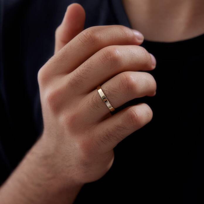 3.00 mm Köşeli Düz Erkek Alyans - 1