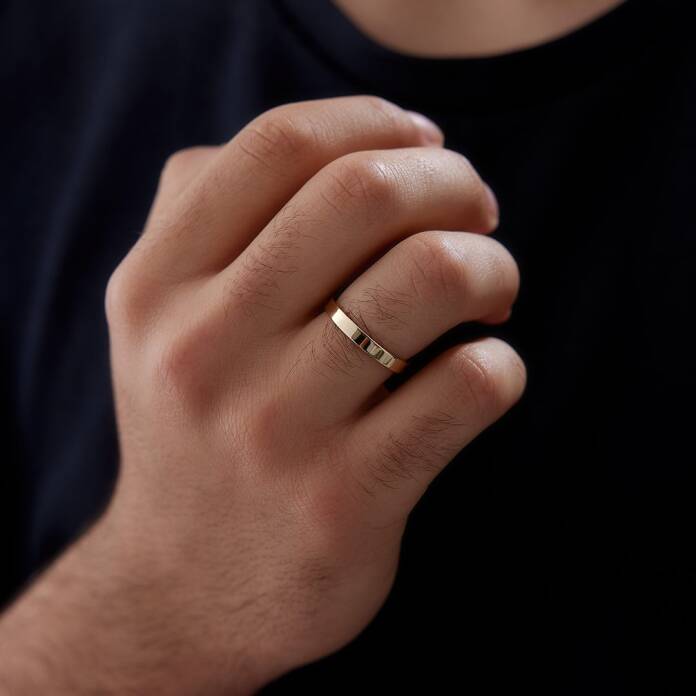 3.00 mm Köşeli Düz Erkek Alyans - 3