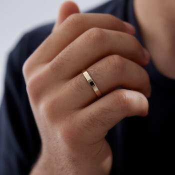 3.00 mm Köşeli Düz Erkek Alyans - Tülay Alyans (1)