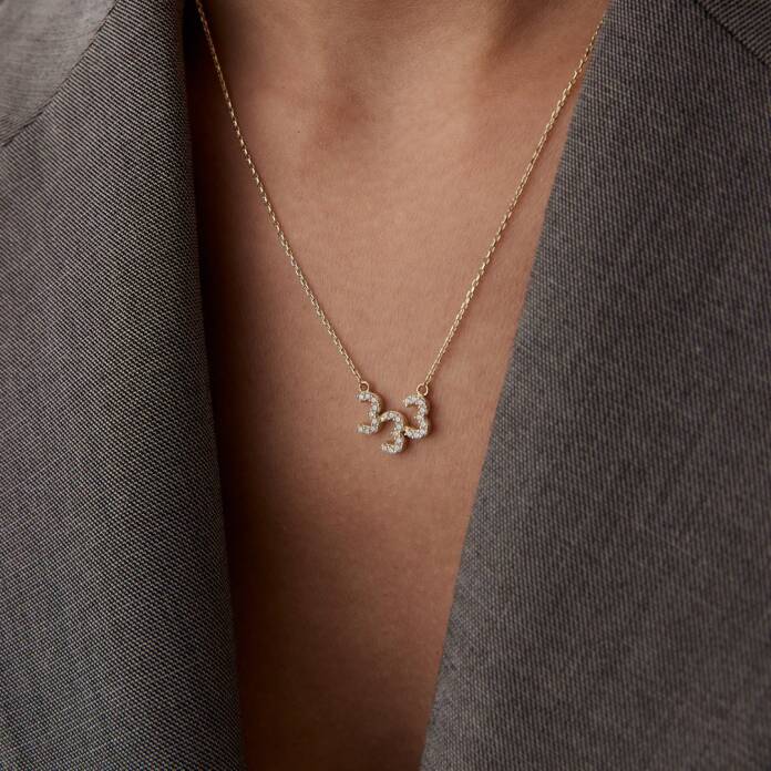 333 Taşlı Manifest Kolye - 2