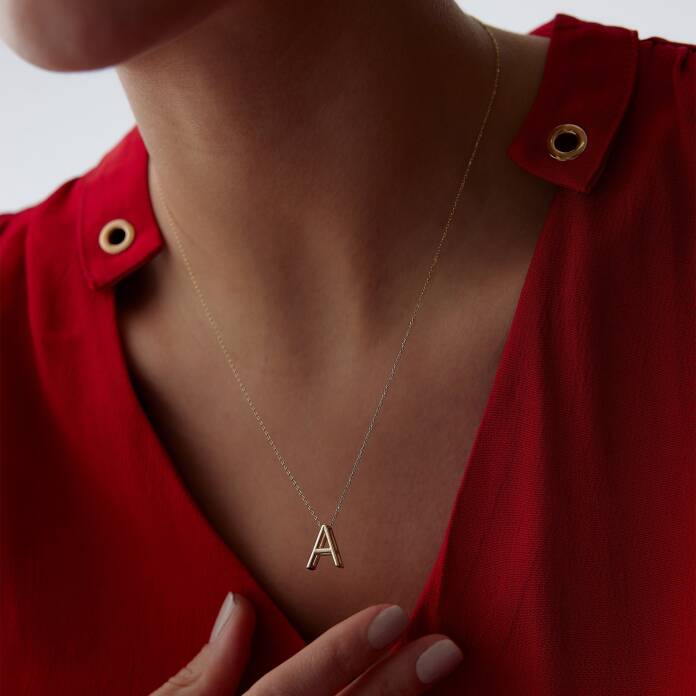 3D Düz Harf Kolye - 2