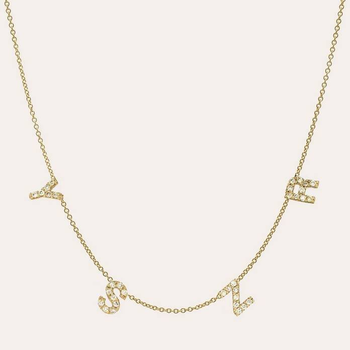 4 harf Taşlı Kolye - 2