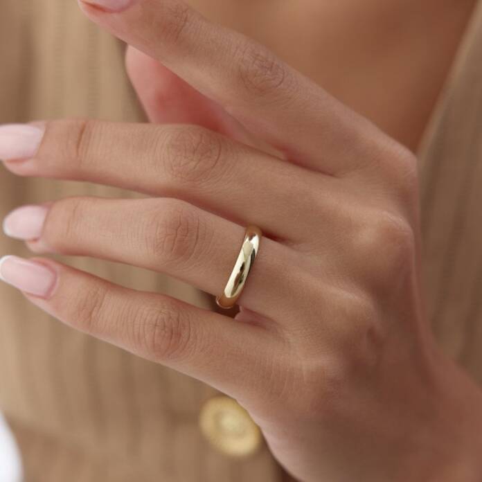 4.0 mm Klasik İçi Boş Düz Alyans - 1