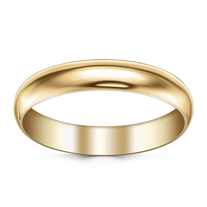 4.0 mm Klasik İçi Boş Düz Alyans - 3