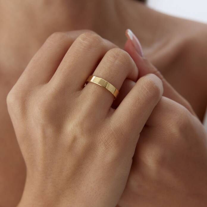 4.0 mm Köşeli Düz Alyans - 1