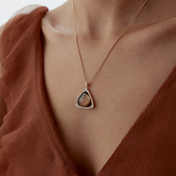 4.00 Karat Lustre Pırlanta Kolye - 2